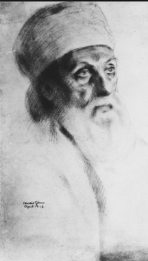 Portrait of 'Abdu'l-Baha by Kahlil Gibran